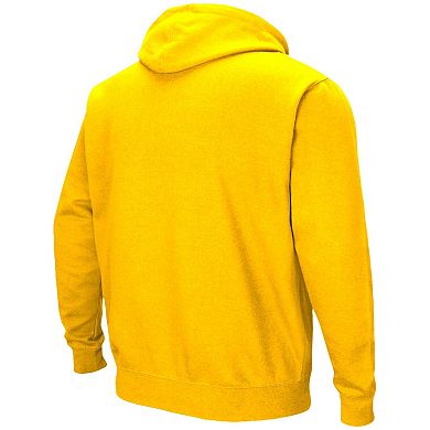 Men's Colosseum Maize Michigan Wolverines Double Arch Pullover Hoodie