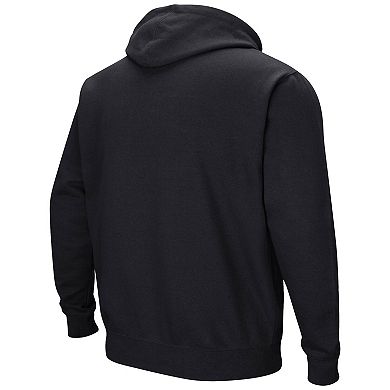 Men's Colosseum Black ECU Pirates Sunrise Pullover Hoodie