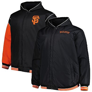 Men's JH Design Black San Francisco Giants Reversible Fleece Full-Snap Hoodie Jacket