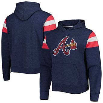 Men's '47 Navy Atlanta Braves Premier Nico Pullover Hoodie