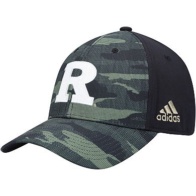 Men's adidas Camo Rutgers Scarlet Knights Military Appreciation Primegreen Flex Hat