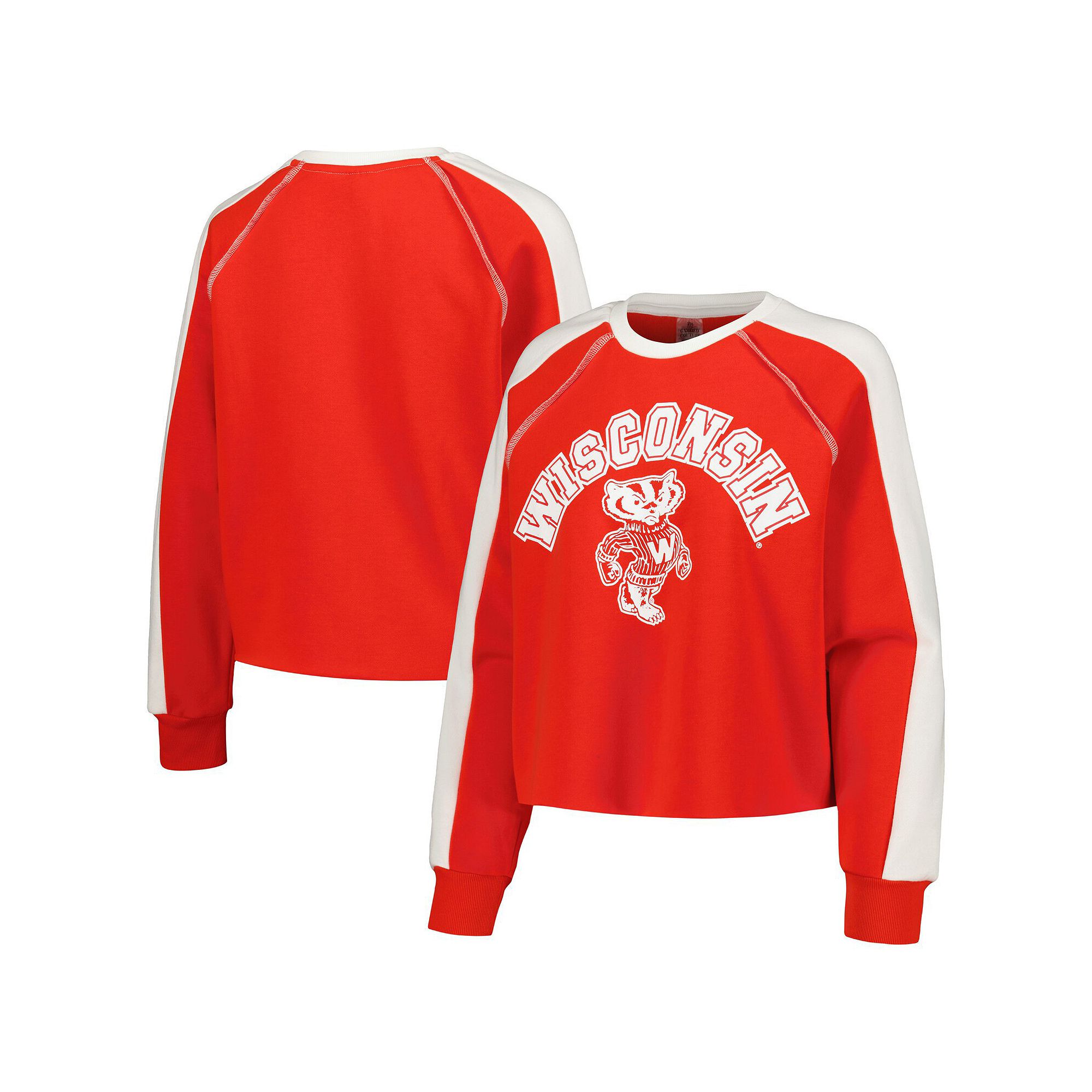Womens Gameday Couture Red Wisconsin Badgers Blindside RaglanÂ Cropped P