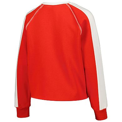Women's Gameday Couture Red Wisconsin Badgers Blindside RaglanÂ Cropped Pullover Sweatshirt