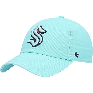 Men's '47 Light Blue Seattle Kraken Logo Clean Up Adjustable Hat