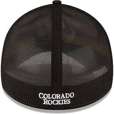 Men's New Era  Black/White Colorado Rockies 2023 On-Field Batting Practice 39THIRTY Flex Hat
