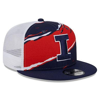 Men's New Era Navy Illinois Fighting Illini Tear Trucker 9FIFTY Snapback Hat