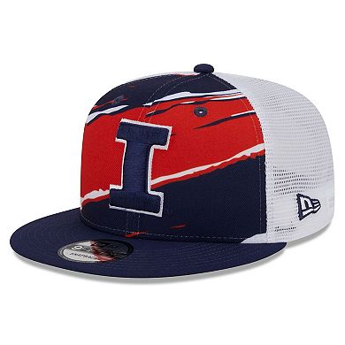 Men's New Era Navy Illinois Fighting Illini Tear Trucker 9FIFTY Snapback Hat