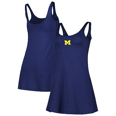 Women's ZooZatz Navy Michigan Wolverines Logo Scoop Neck Dress