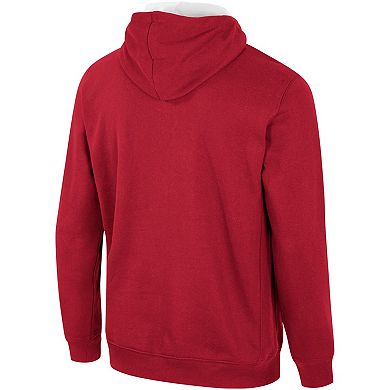 Men's Colosseum Crimson Washington State Cougars Half-Zip Hoodie