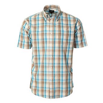 Gioberti Men's Plaid Short Sleeve Shirt
