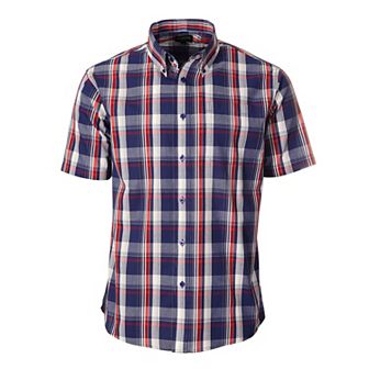 Gioberti Men's Plaid Short Sleeve Shirt