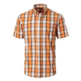 Gioberti Men's Plaid Short Sleeve Shirt
