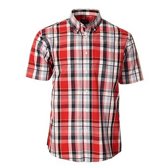 Gioberti Men's Plaid Short Sleeve Shirt
