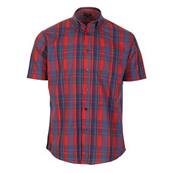 Gioberti Men's Plaid Short Sleeve Shirt