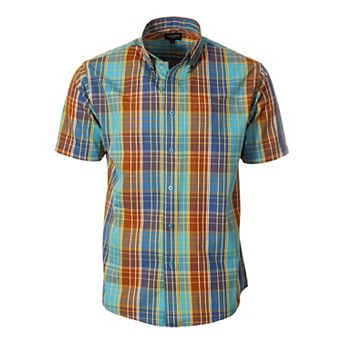 Gioberti Men's Plaid Short Sleeve Shirt