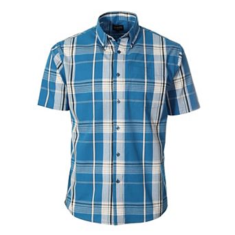 Gioberti Men's Plaid Short Sleeve Shirt