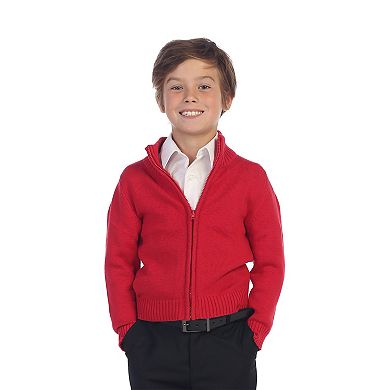 Gioberti Boy's Knitted Full Zipper 100% Cotton Cardigan Sweater