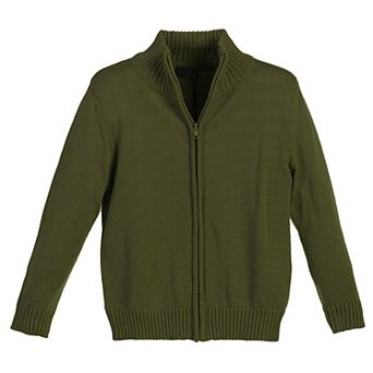 Gioberti Boy's Knitted Full Zipper 100% Cotton Cardigan Sweater