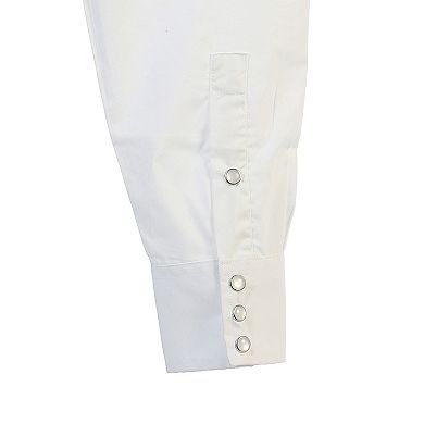 Gioberti Men's Solid Long Sleeve Western Shirt With Pearl Snap-on Buttons