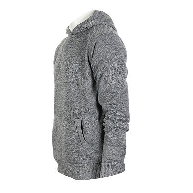 Gioberti Men's Knitted Pullover Hoodie Sweater With Soft Velvet Underlining