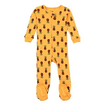 Leveret Kids Footed Cotton Pajama Pineapple
