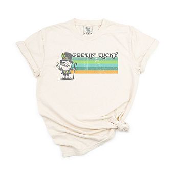 Feelin' Lucky Leprechaun Garment Dyed Tees