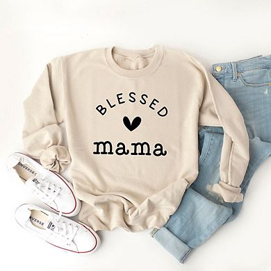 Blessed Mama Heart Sweatshirt