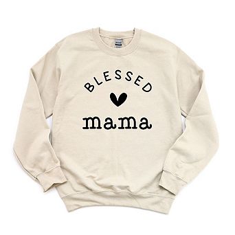 Blessed Mama Heart Sweatshirt