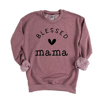 Blessed Mama Heart Sweatshirt
