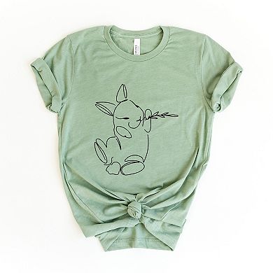 Simply Sage Market Hand Drawn Bunny Short Sleeve Tee