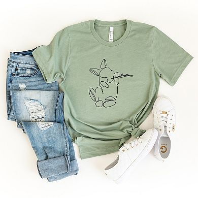 Simply Sage Market Hand Drawn Bunny Short Sleeve Tee