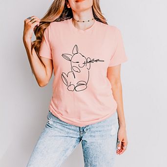 Simply Sage Market Hand Drawn Bunny Short Sleeve Tee