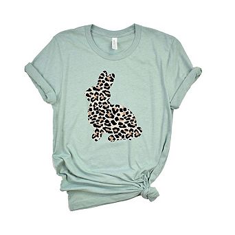Leopard Bunny Short Sleeve Graphic Tee