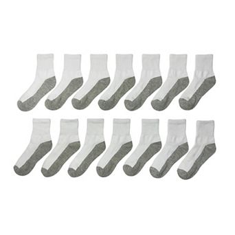 Boys 8-20 Tek Gear® 12-Pack + 2 Pair Free Lightweight Quarter Crew Performance Socks
