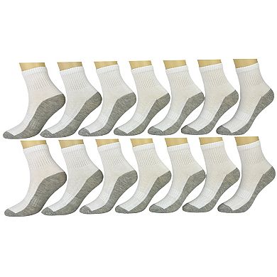 Boys 8-20 Tek Gear® 12-Pack + 2 Pair Free Lightweight Quarter Crew Performance Socks