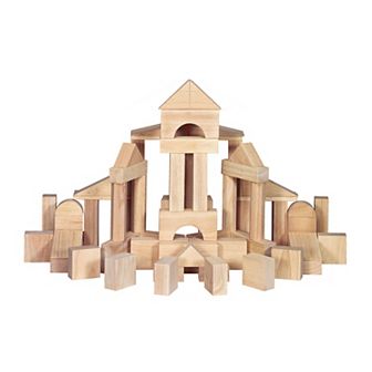 Melissa & Doug 60 pc Solid-Wood Building Blocks With Wooden Storage Tray
