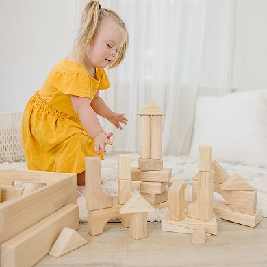 Melissa & Doug 60-pc. Solid-Wood Building Blocks With Wooden Storage Tray