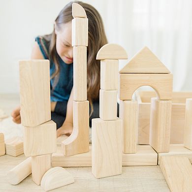 Melissa & Doug 60-pc. Solid-Wood Building Blocks With Wooden Storage Tray