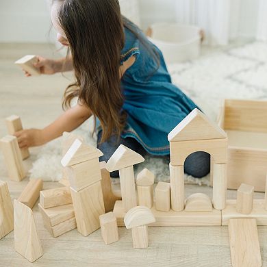 Melissa & Doug 60-pc. Solid-Wood Building Blocks With Wooden Storage Tray