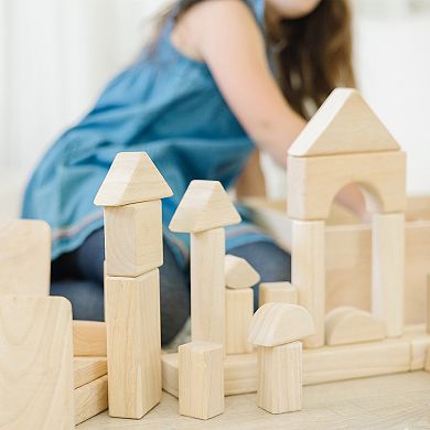 Melissa & Doug 60-pc. Solid-Wood Building Blocks With Wooden Storage Tray