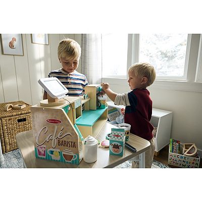 Melissa & Doug 35-pc. Wooden Café Barista Coffee Shop