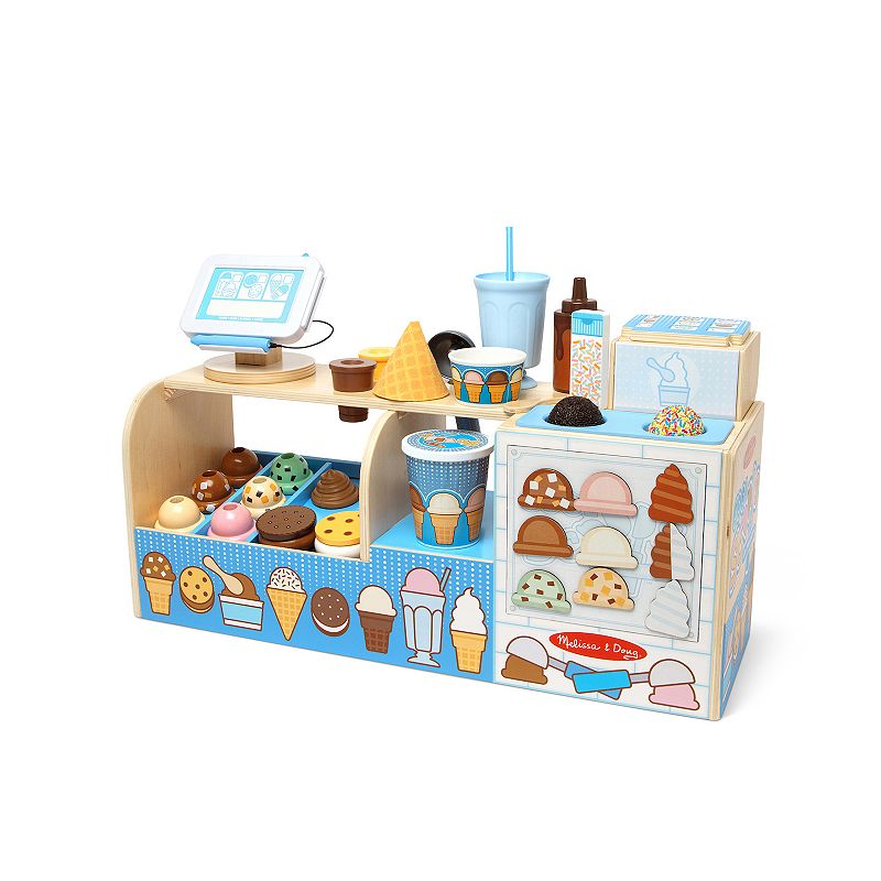 Melissa & Doug Wooden Cool Scoops Ice Creamery Play Food Toy