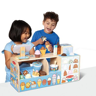 Melissa & Doug Wooden Cool Scoops Ice Creamery Play Food Toy