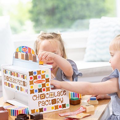 Melissa & Doug Wooden Chocolate Factory Pretend Play Set