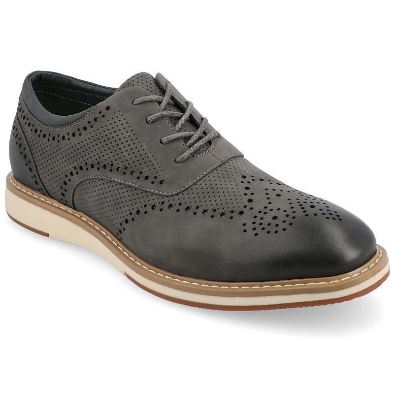 VANCE Patrick Men's Tru Comfort Foam Hybrid Oxford Shoes, Size: 12, Gray