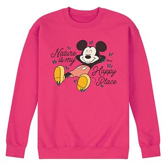 Disney's Mickey Mouse Men's Nature Is My Happy Place Fleece Sweatshirt