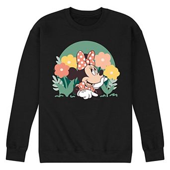 Disney's Minnie Mouse Men's Flowers Fleece Sweatshirt