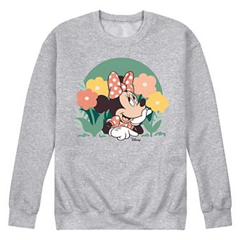 Disney's Minnie Mouse Men's Flowers Fleece Sweatshirt