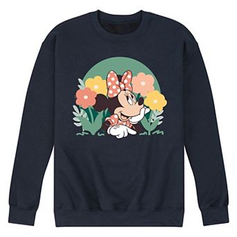 Disney's Minnie Mouse Men's Flowers Fleece Sweatshirt
