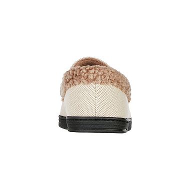 isotoner Men's Brushed Knit Lewis Moccasin Slippers with Memory Foam